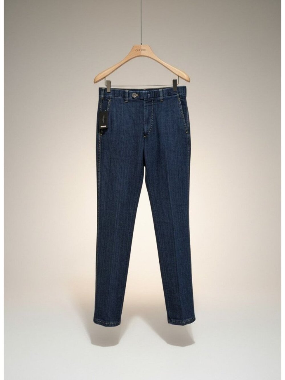 Men's Dark Blue Slim Fit Casual Pants